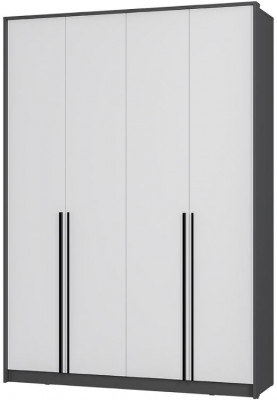 Шкаф 4-х створчатый "Шарм" ШК-15 Графит/ Белый