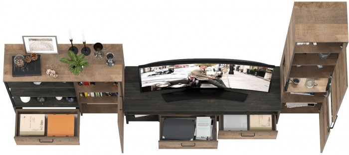 Трувор Гостиная 022, дуб гранж песочный/интра