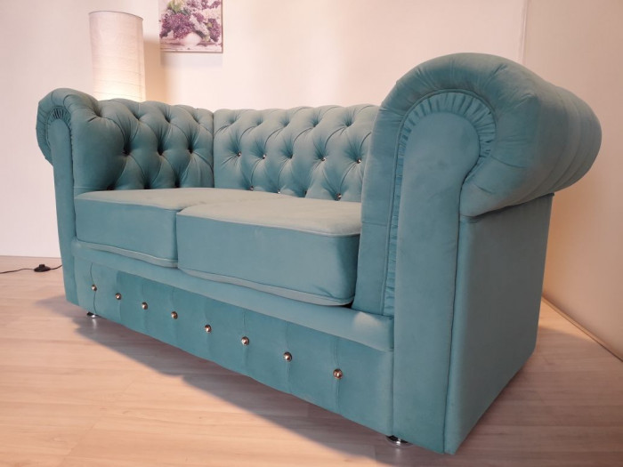 Диван офисный нераскладной Честер 2-х местный, велюр