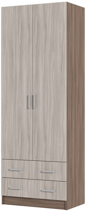 ГАРМОНИЯ ШК 603 М шкаф 2х створчатый (0,8х2,2х0,5) шимо темный/шимо светлый