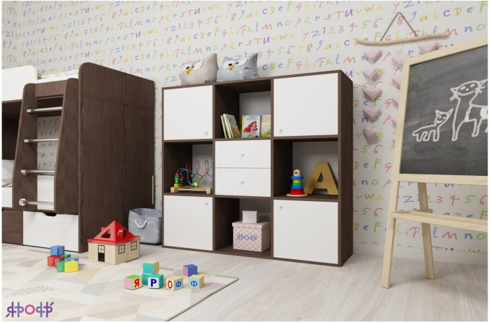 Стеллаж Джери (Винтерберг/Голубой)