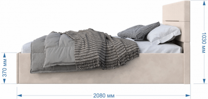 Кровать КР-432-М двуспальная 160, Микровелюр-3