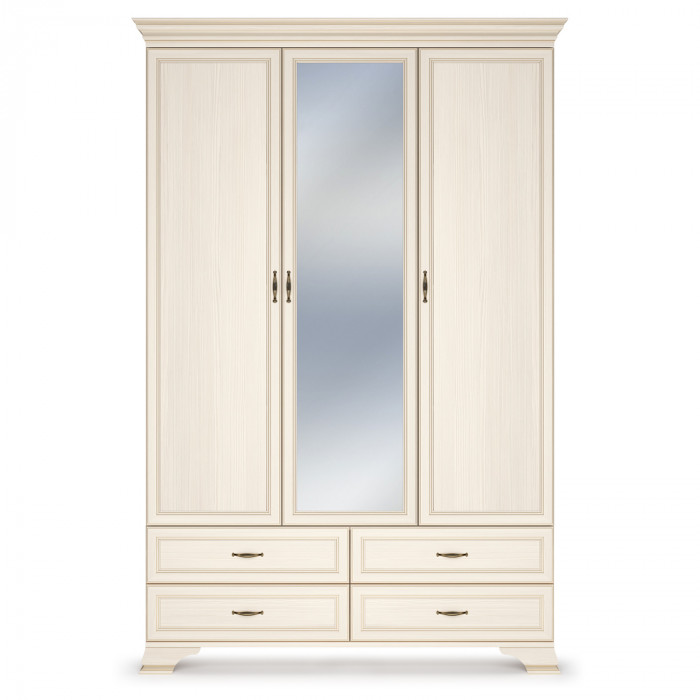 Шкаф распашной трехдверный с зеркалом Сиена