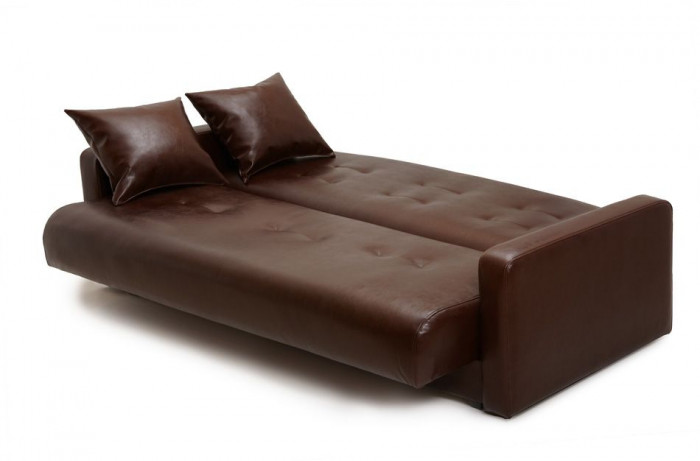 Диван-кровать Престиж 140х190, книжка, экокожа, коричневый
