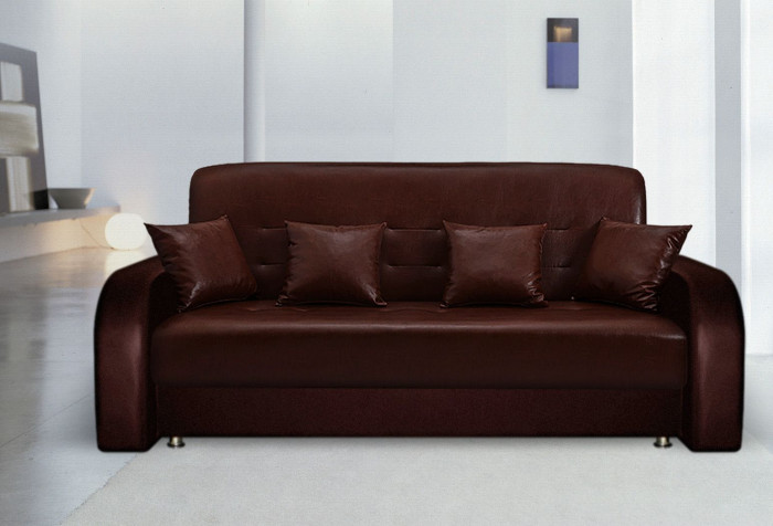 Диван-кровать Престиж 140х190, книжка, экокожа, коричневый