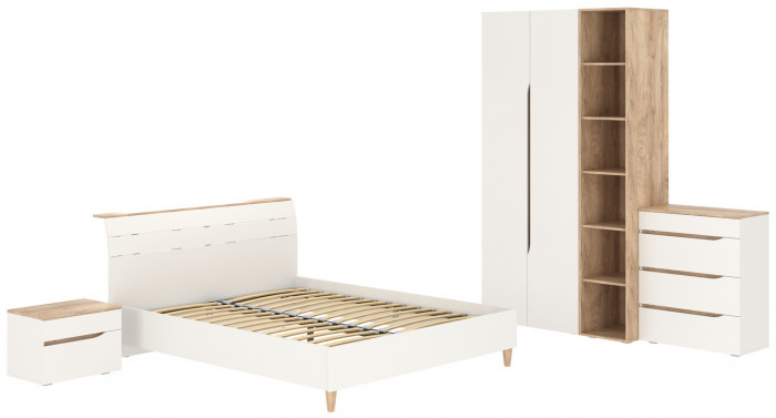 Муссон Спальня № 14, белый/дуб эндгрейн элегантный