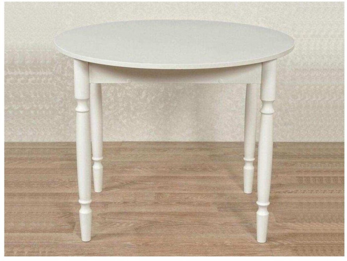 Стол круглый СМ ДСП белый, склад