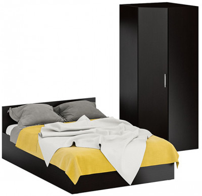 Кровать 1400 + угловой шкаф Стандарт, венге