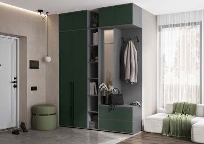 Норд Прихожая, композиция №2, Графит/Изумрудный