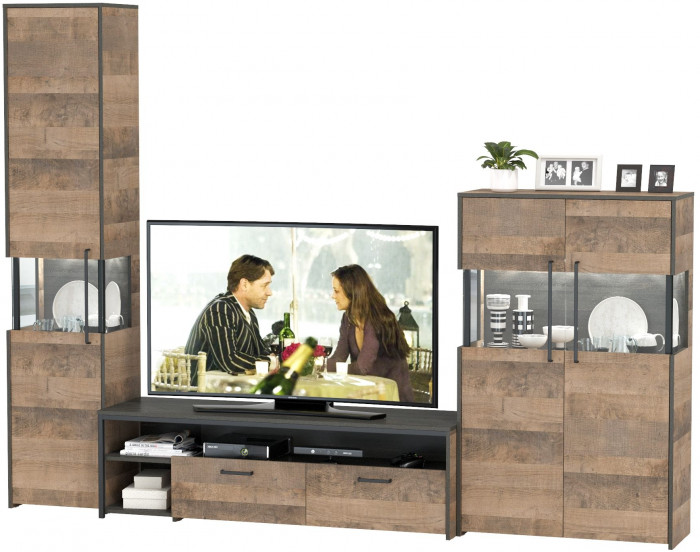 Трувор Гостиная 026, дуб гранж песочный/интра