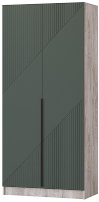 Шкаф Авис 1,0, Дуб эндгрейн/Грин