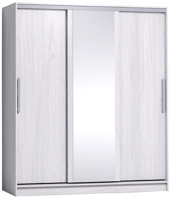 Шкаф-купе с зеркалом Стрике 1800 Ясень Анкор светлый