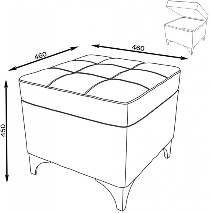Банкетка 6-5113ТКбеж Жозефина-2