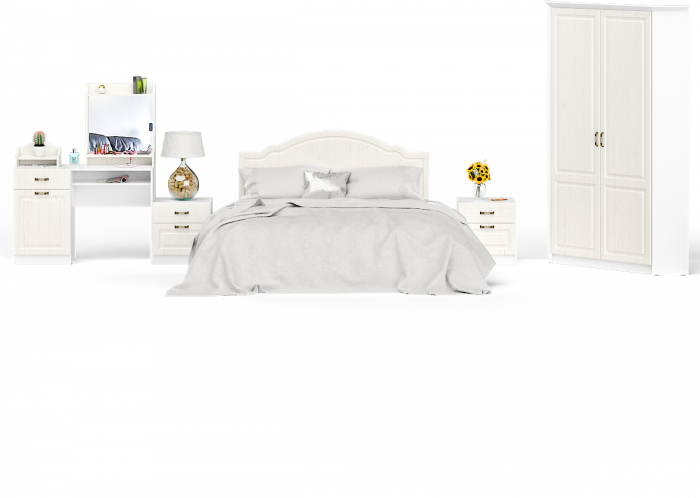 Ливерпуль Спальня № 3 11.08ОСН + две 08.146 + 13.124 + 12.46 + 10.118 + 10.117, ясень ваниль/белый