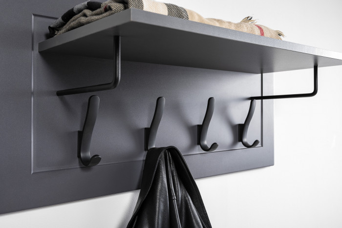 Остин Прихожая 19, серый графит/дуб крафт золотой