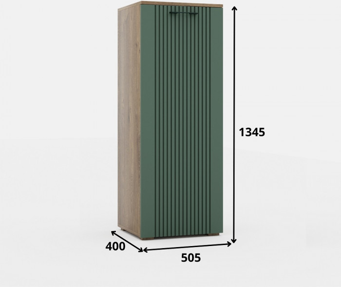 Модульная гостиная "Монреаль" - Дуб канзас/Зеленый матовый