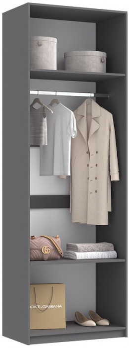 Полка косметическая со шкафом 2х-ств Марвэл, Графит/Браш графит