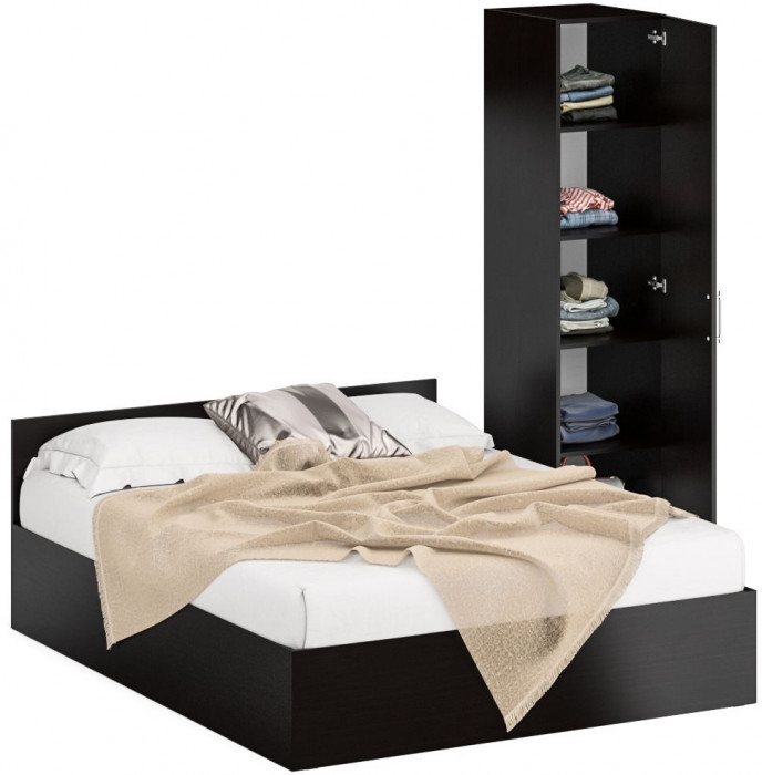 Кровать 1600 + Пенал Стандарт, венге