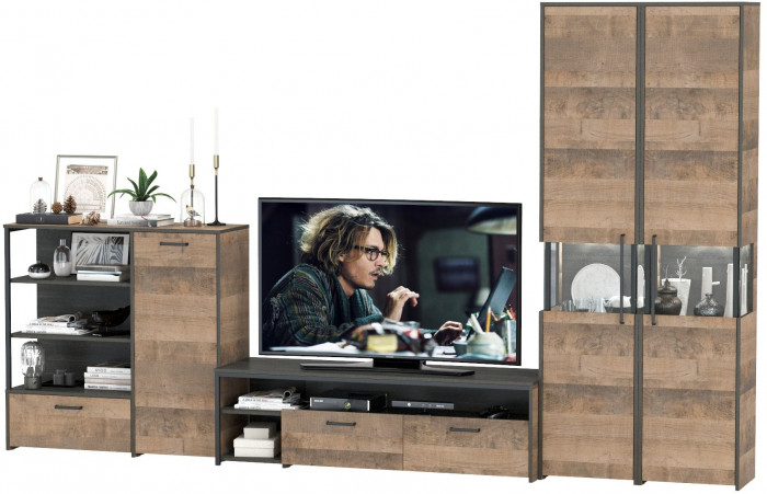 Трувор Гостиная 036, дуб гранж песочный/интра