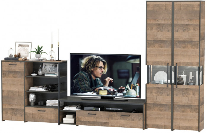 Трувор Гостиная 036, дуб гранж песочный/интра