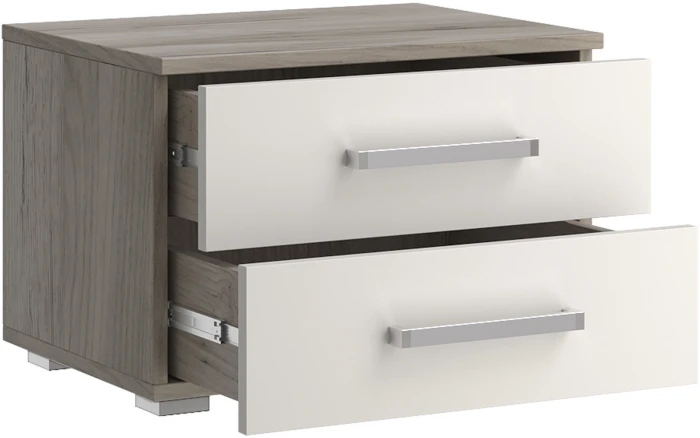 Прикроватная тумба Фиеста NEW (комплект 2шт), Крафт серый/Кашемир