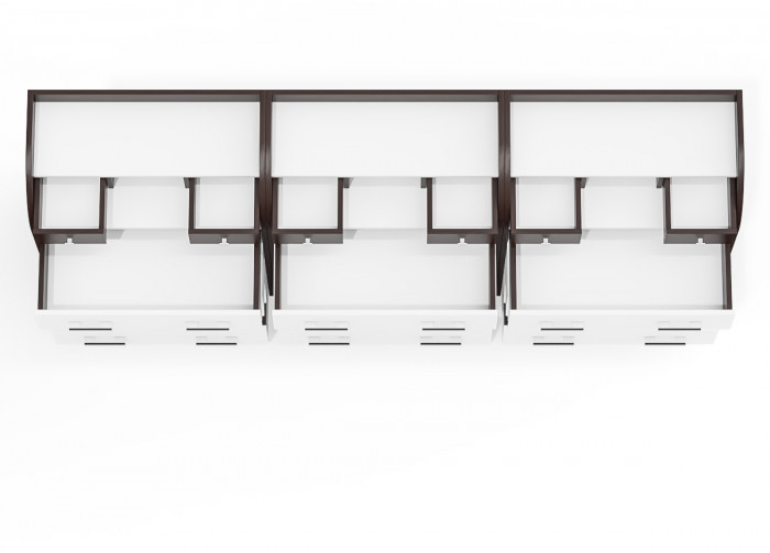 Три комода С-МД-К6 (Шесть), венге/белый шагрень