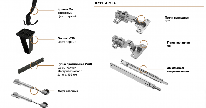 Флэш Прихожая, вариант №1, Браш графит/Дуб крафт