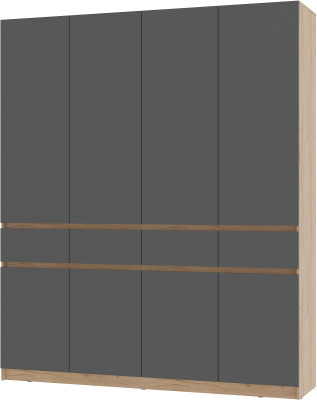 Шкаф 4-х створчатый "Багира" ШК-13 Крафт/Графит