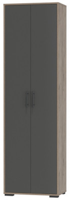 Прихожая 2-3430дкт/граф Домино - Шкаф для одежды, дуб крафт табачный/графит