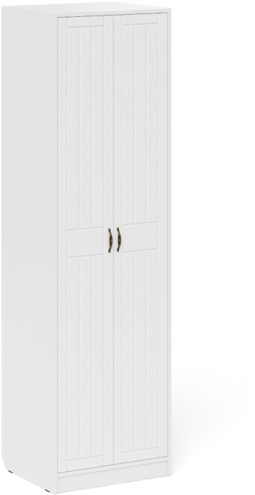 Прихожая П-6 Компоновка № 08, цвет белая шагрень/фасады МДФ белое дерево фрезеровка прованс, ШхГхВ 180х50х210 см., универсальная сборка