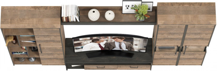 Трувор Гостиная 033, дуб гранж песочный/интра