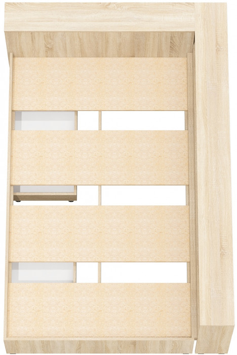 Ксения Кровать с ящиками 1200 + прикроватный блок, дуб сонома/белый
