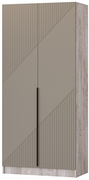 Шкаф Авис 1,0, Дуб эндгрейн/Крема